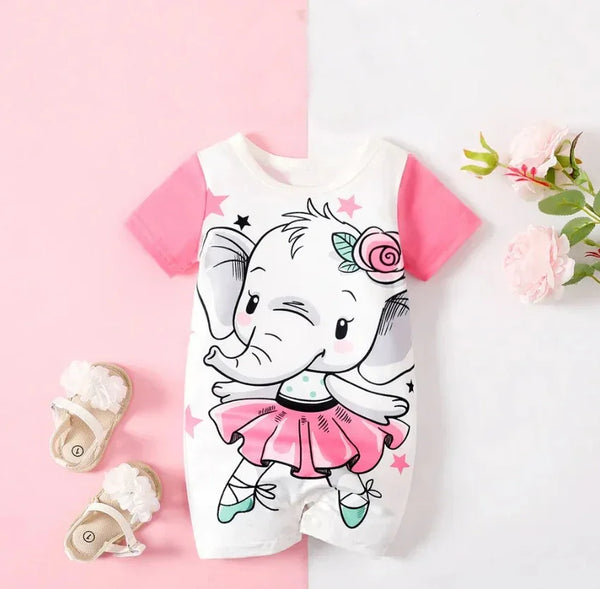 Flower Elephant Romper
