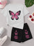 Striped Butterfly Graphic Set