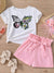 Colorful Flowers Butterfly Set - WP