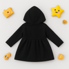 Black Frost Fleece Hoodie Coat