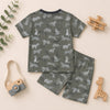 Olive Green Tiger Printed Set
