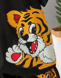 Hello Mini Tiger Graphic Set Black