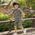 Olive Green Tiger Printed Set