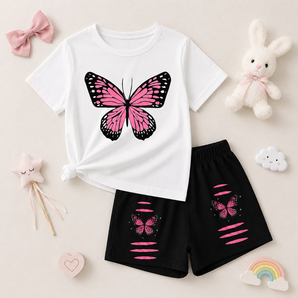 Striped Butterfly Graphic Set
