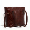 Croco Kraft | Shoulder | Maroon - Bagonia