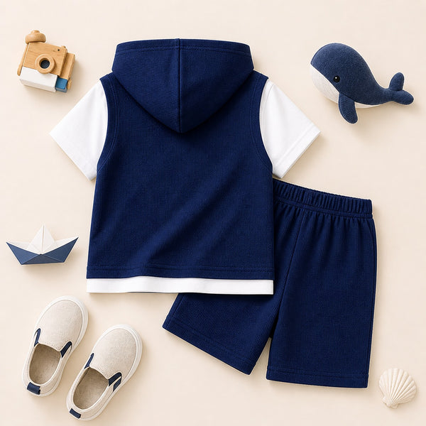 Navy Breeze Hoodie Set