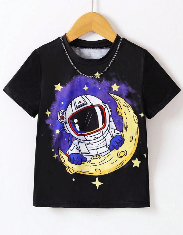 Astronaut And Moon Graphic Tee