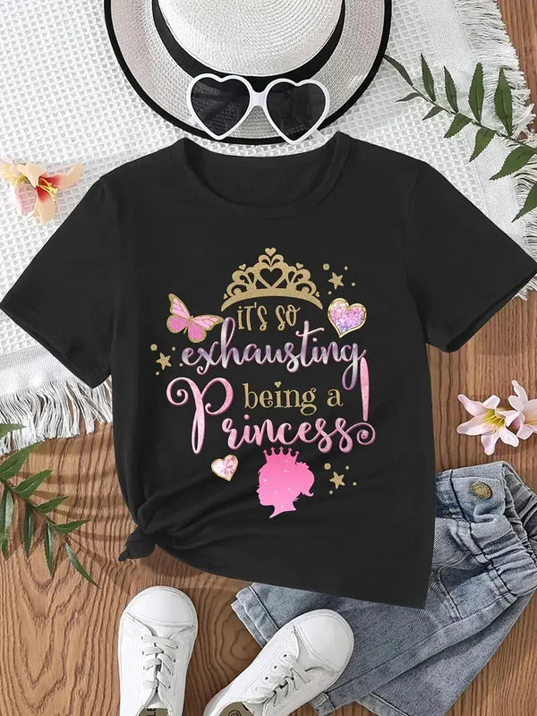 Being A Princess Letter Graphic Tee