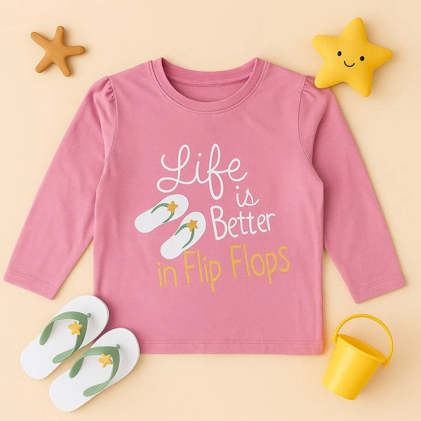 Better In Flip Flops Letter Tee FS