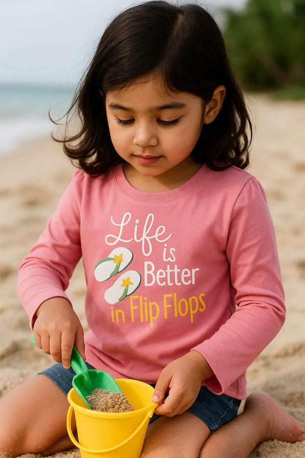 Better In Flip Flops Letter Tee FS