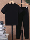 Black Piping Tracksuit (Summer)