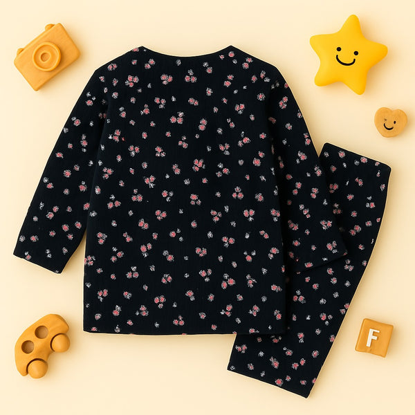 Blossom Embroidered Corduroy Suit