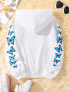 Blue Butterflies Zipper Hoodie