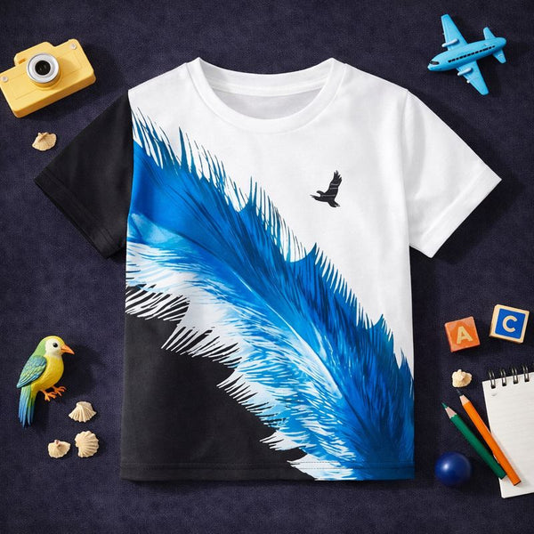 Blue Feather Graphic Tee