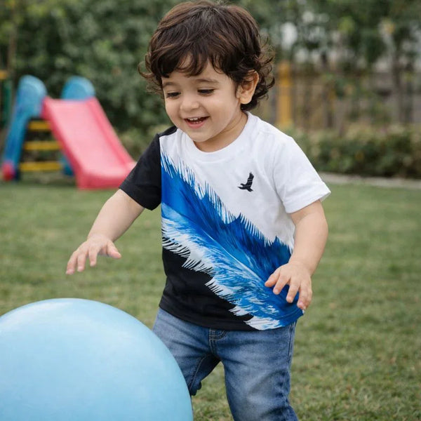 Blue Feather Graphic Tee