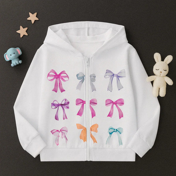Bow Line Zipper Hoodie