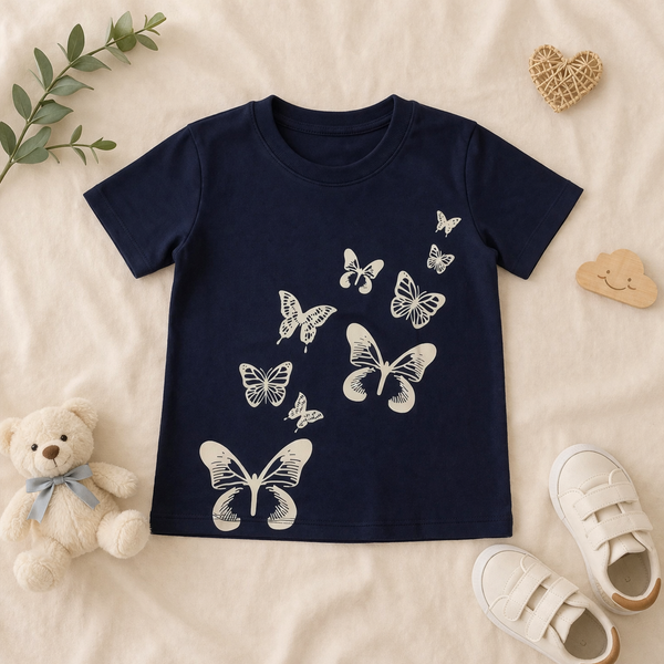 Butterflies Graphic Tee Black
