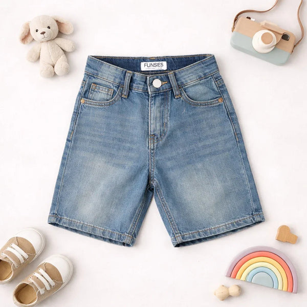 Classic Light Wash Denim Shorts