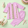 Classic Pink Embroidered Kurti Set