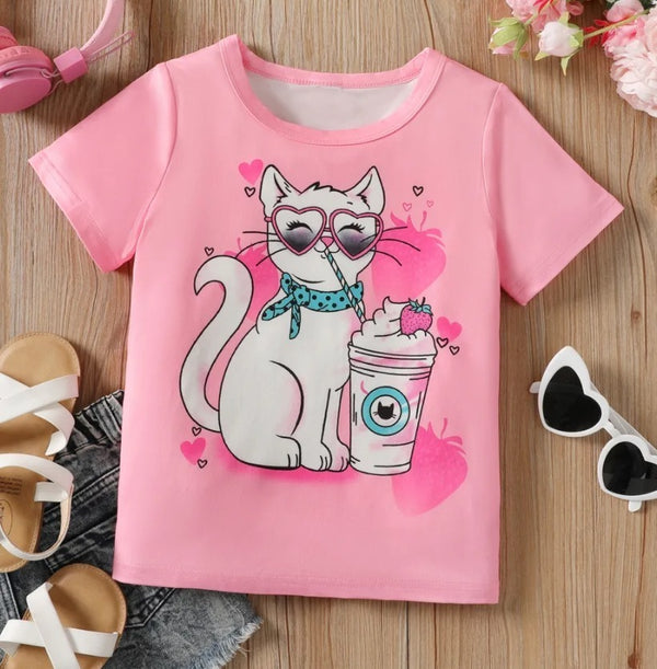 Coffee Cat Graphic Tee