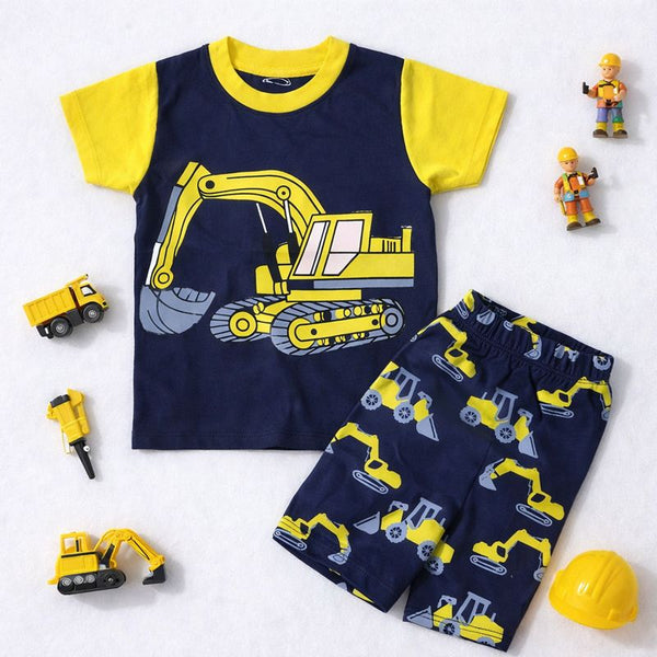 Construction Machines Raglan Graphic Set