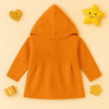 Cozy Bloom Fleece Hoodie Coat (Orange)