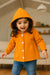 Cozy Bloom Fleece Hoodie Coat (Orange)