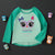 Cute Green Owl Graphic Tee FS