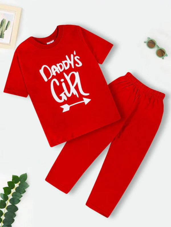 Daddys Girl Tracksuit Red