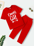 Daddys Girl Tracksuit Red
