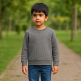 Diamond Knit Sweatshirt (H-Grey)