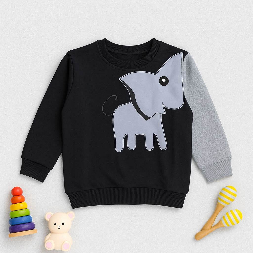 Elephant Graphic Printed Sweatshirt
