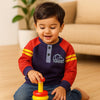 FUNSIES Raglan Henley Sweatshirt
