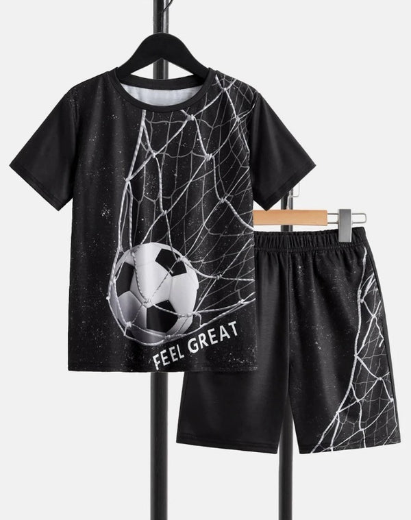 Feel Great Football Graphic Set Black