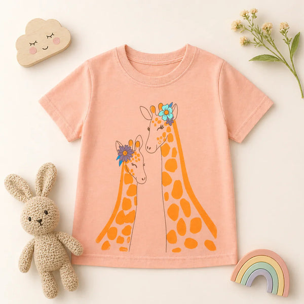 Flower Giraffe Graphic Tee