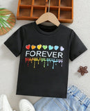 Forever Colorful Hearts Graphic Tee