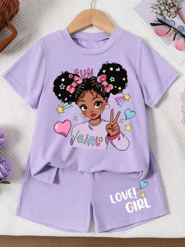 Fun Girl Graphic Set (Purple)