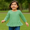 Green Breeze Peplum Top