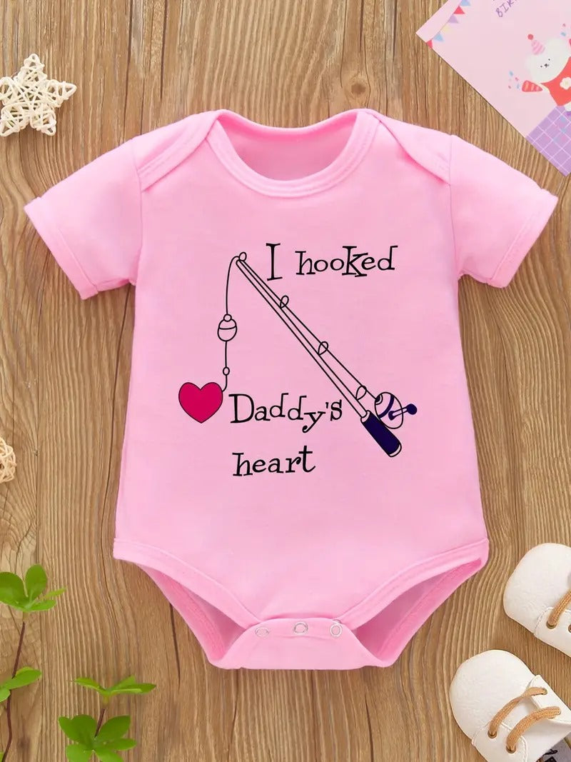 I Hooked Daddys Heart Romper