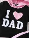 I Love Mom Dad Hood Set PB