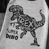 Super Dino Graphic Set Grey