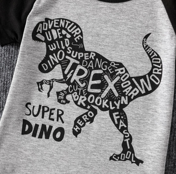 Super Dino Graphic Set Grey