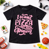 I Want Pizza Letter Tee