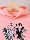 I love You Letter Graphic Tracksuit