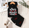 King Of Mommys Heart Hood Set