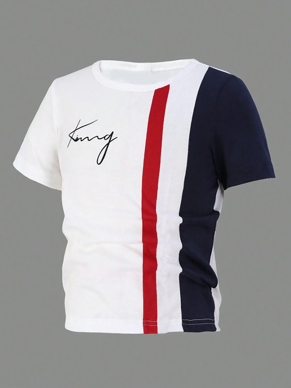 King Stripes Letter Tee