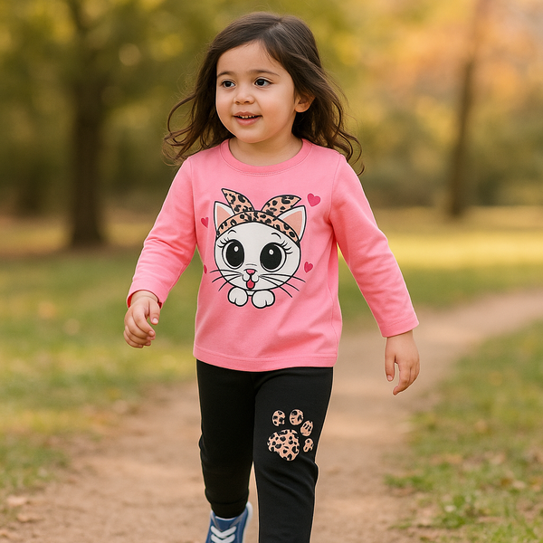 Leopard Bow Kitty Tracksuit (S)