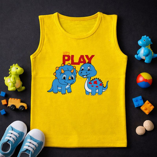 Lets Play Dino Tank Top (Yellow) INF