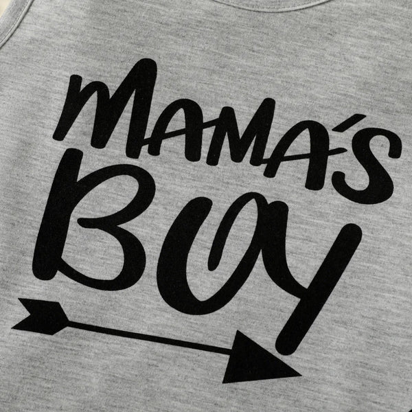 Mamas Boy Tank Set GREY