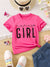 Mamas Girl Letter Tee Pink